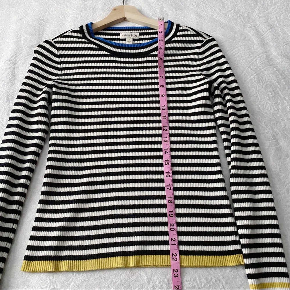 Lack & White Stripe Color Block Sweater - image 4